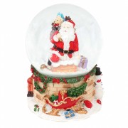 Музыкальный снежный шар Санта на крыше, 14 см. (6016-016) Elso