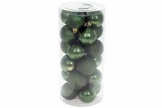Набір ялинкових кульок Bon 6см, 24шт; колір - зеленої хвої 147-999