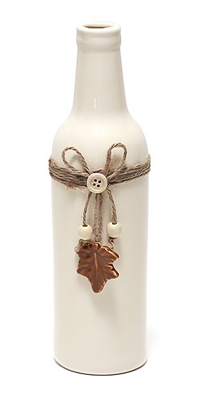 Набор ваз керамических Bon 794-V15 в форме бутылки с декором 26.5см, 2 шт
