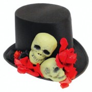 Шляпа цилиндр Мёртвый жених Halloween 17-827BLK-RD