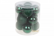 Набор елочных шаров Bon 4см, цвет - тёмно-зелёный, 12шт 147-955