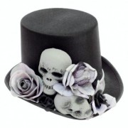 Шляпа цилиндр Мёртвый жених Halloween 17-827BLK-GY