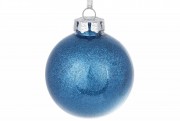Ялинкова куля Bon 10см з гліттером усередині, колір - синій 898-289