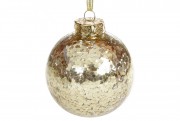Ялинкова куля Bon 8см, колір - золото з паєтками всередині 898-212.