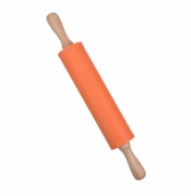 Скалка силіконова помаранчева Stenson валик 23см 41,5х6,5х6,5см MMS-MH-3396