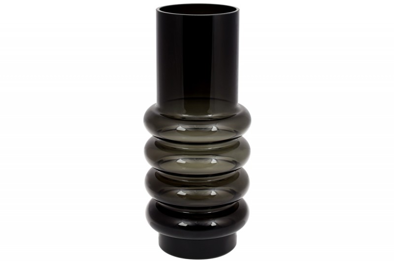 Скляна ваза Bon Форте 420-104, 36см, колір - чорний онікс