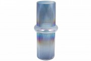Стеклянная ваза Bon Этери 420-109, 37см, цвет - бриллиантовый синий