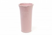 Керамическая ваза Bon Вензель 720-037, 22см, цвет розовый
