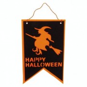 Декор прапор відьма Happy Halloween 19-567BLK