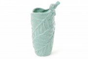 Набір фарфорових ваз з птицею Bon 902-108, 23 см, колір - світло-зелений, 2 шт.