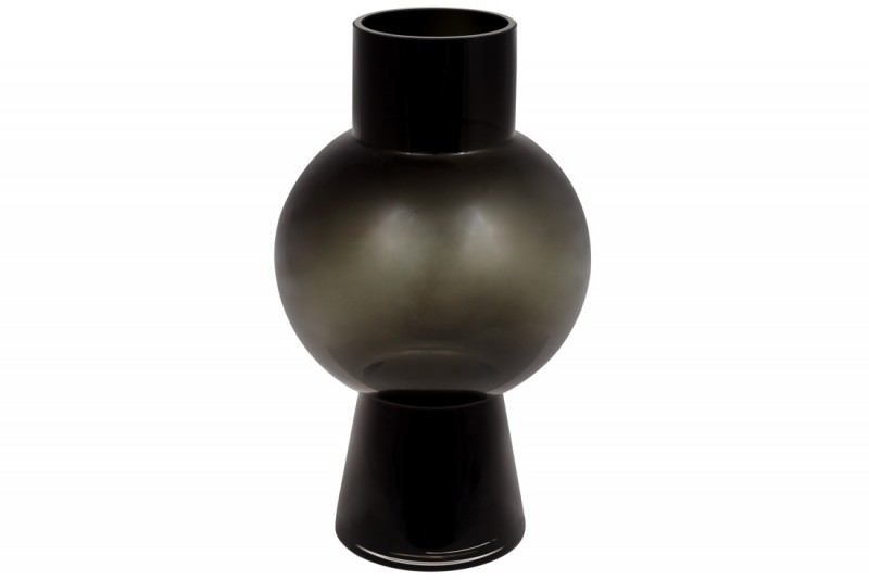 Стеклянная ваза Bon Сфера 420-107, 31см, цвет - черный оникс