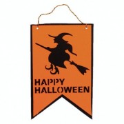 Декор флаг Ведьма Happy Halloween 19-567-OR