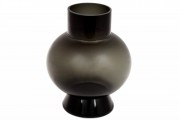 Стеклянная ваза Bon Сфера 420-108, 22см, цвет - черный оникс