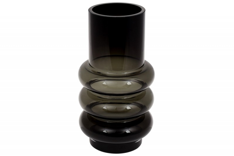 Стеклянная ваза Bon Форте 420-105, 26см, цвет - черный оникс