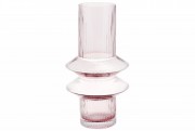 Стеклянная ваза Bon Далиа 420-101, 29см, цвет - светло-розовый