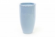 Керамическая ваза Bon Вензель 720-043, 22 см, цвет голубой