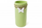 Набор ваз керамических с подвеской Bon Бабочка 902-140, 22 см, цвет - зеленый, 4 шт