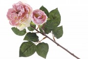 Набір декоративних квіток Троянди з бутоном Bon 709-491, 49см, колір - ніжно-рожевий, 12 шт.