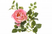 Набір декоративних квіток Троянди з бутоном Bon 709-493, 37см, колір - рожевий, 12 шт.