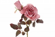 Набор декоративных цветов Розы с бутоном Bon DY7-325, 49см, цвет - розовый, 24 шт