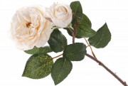 Набір декоративних квіток Троянди з бутоном Bon 709-490, 49см, колір - кремовий, 12 шт.