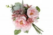 Набор декоративных букетов Розы Bon DY7-338, 35см, цвет - розовый, 12 шт