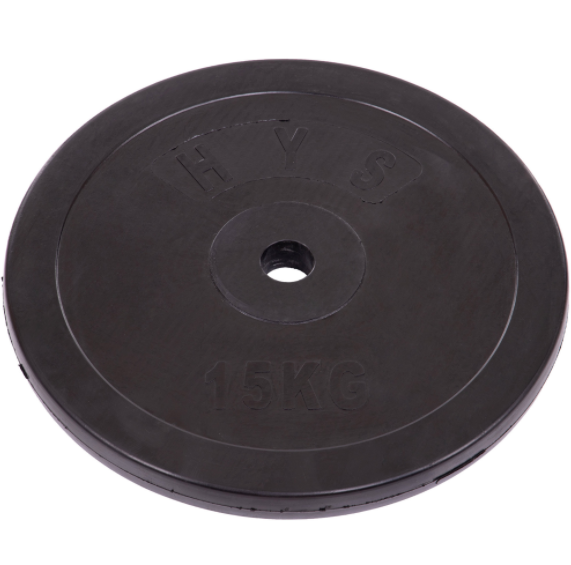 Блины (диски) обрезиненные SHUANG CAI SPORTS ТА-1446-15 30мм 15кг черный