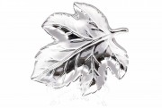 Декоративное керамическое блюдо Bon Лист 15см, цвет - серебро 733-278