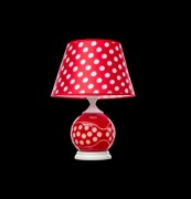 Настільна лампа з абажуром N1056 (A+B) (RED)*1