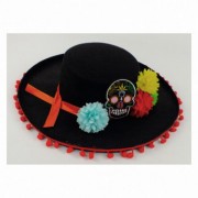 Шляпа Кабальеро с черепом и цветами Halloween 19-930