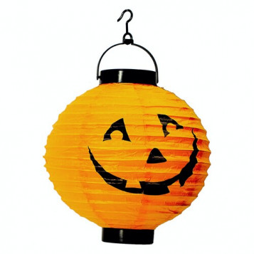 Фонарик Хэллоуин 20 см с подсветкой Halloween 122-340-OR