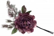 Набір штучних декоративних квіток Піона Bon 832-253, 15*41см, колір - пурпурний, 12 шт.