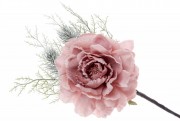 Набір штучних декоративних квіток Піонів Bon 832-137, 33см, колір - зістарений рожевий, 12 шт.