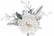 Набор декоративных искусственных цветков Пиона Bon 832-230, 14*36см, цвет - слоновая кость, 12 шт