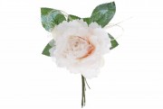 Набір штучних декоративних квіток Троянди Bon 832-120, 15см, колір - кремовий градієнт, 12 шт