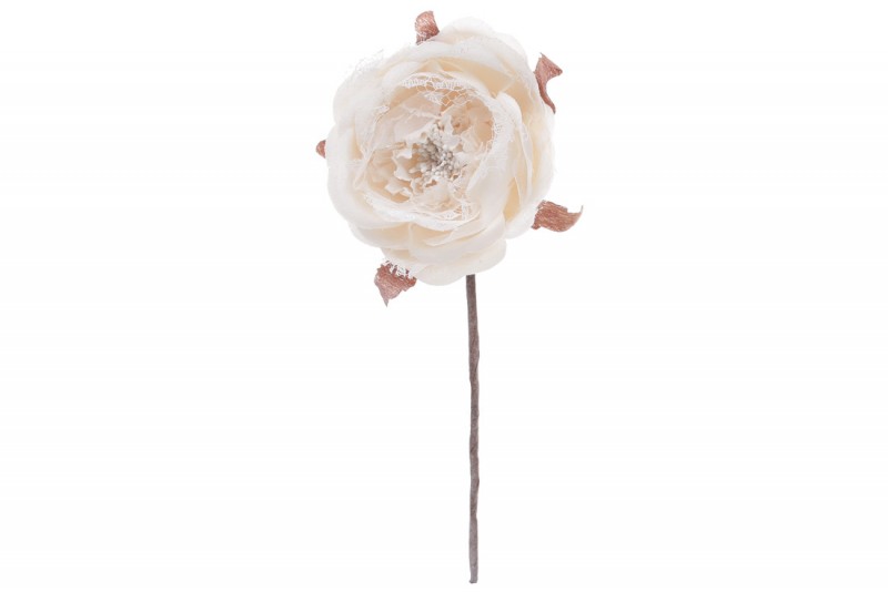 Набір штучних декоративних квіток Троянди Bon 832-105, 20см, колір - білий, 24 шт