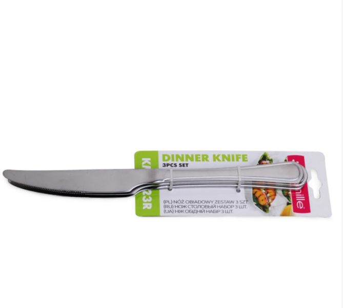 Набір столових ножів Kamille 3 предмети з нержавіючої сталі KM-5323R