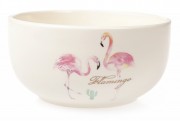 Пиала керамическая Bon Розовый Фламинго DM045-FL, 550мл, с золотой надписью