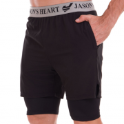 Шорты спортивные мужские JASON 1104 XL (50-52) Черные