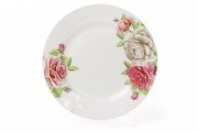 Набор десертных фарфоровых тарелок Bon Розы 320-140, 19см, 12 шт