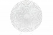 Сервировочная тарелка стеклянная Bon 587-038, цвет - прозрачное серебро, 33см