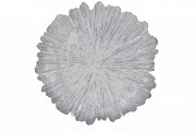 Тарілка сервірувальна скляна Bon 587-031, колір - срібло, 35см