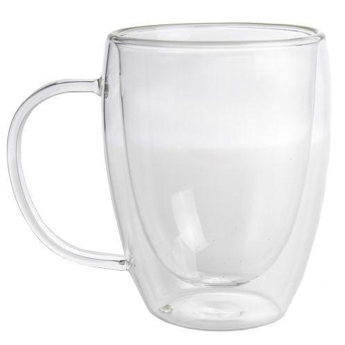 Чашка з подвійною стінкою конус Kronos скляна 320мл SNT MSN-201-3