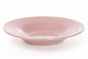 Набір супових керамічних тарілок Bon 931-195, 23см, колір - рожевий, 6 шт.