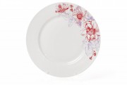 Набор обеденных фарфоровых тарелок Bon Цветы 320-152, 23см, 12 шт