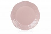 Набір тарілок керамічних обідніх Bon 931-173, 28.5см, колір - рожевий, 6 шт.