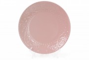 Набір тарілок керамічних обідніх Bon 931-193, 27.5см, колір - рожевий, 6 шт.