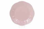 Набір тарілок керамічних десертних Bon 931-174, 23см, колір - рожевий, 6 шт.