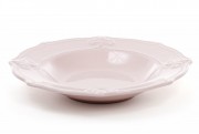 Набір супових керамічних тарілок Bon Королівська лілія 583-172, 23см, колір - рожевий, 6 шт.
