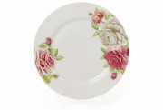 Набор обеденных фарфоровых тарелок Bon Розы 320-142, 23см, 12 шт